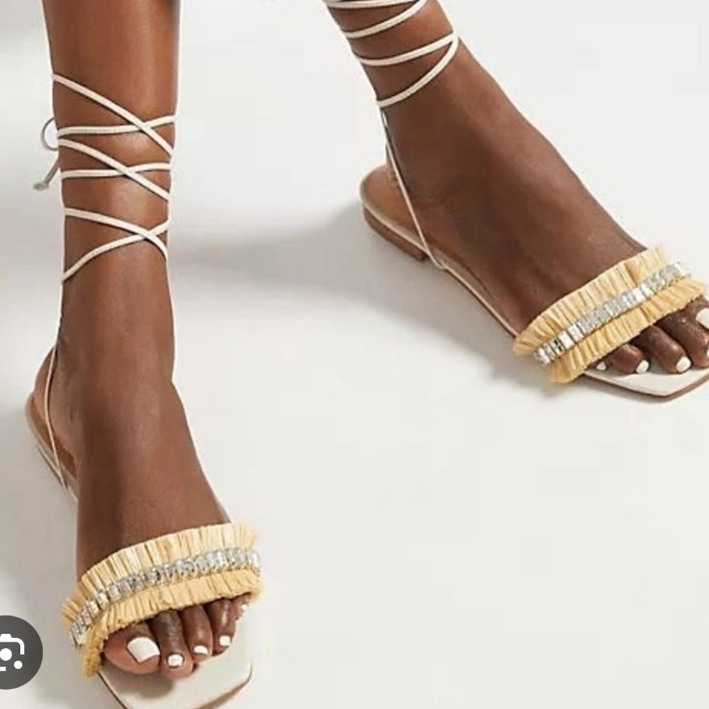 Anthropologie lace up sandals size EU7/US 7.5